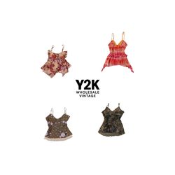 Y2K European Grunge Vixen Cami tops mix(YWV48)