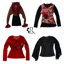 Y2K romantischer Gothic fällt wieder Tops