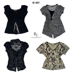 Y2k Black tops