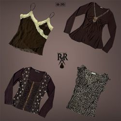 Y2K Earthy Tone Mix Tops (AA-245)