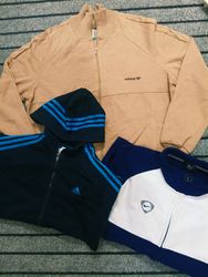 Nike and Adidas track tops and sweatshirts