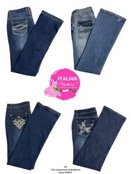 Y2k einzigartige bestickte Jeans