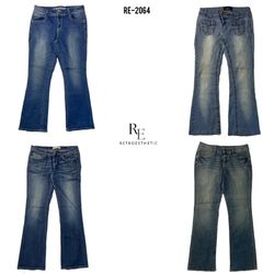 Y2K Denim Flare Jeans (RE-2064)