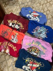 Ed Hardy Ladies Zipper Hoodies