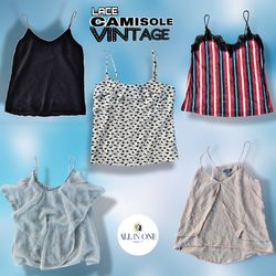Y2K Vintage Lace Camisole - Printed