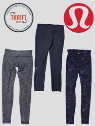 T1540 Lululemon Leggings de Corte Reto
