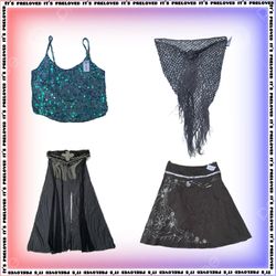 Y2k Glitter pack tops, skirts and dresses (SS-1296..