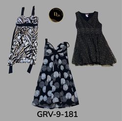 Stylish Poly Blend Dress – Black & White Y2K Retro..