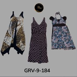 Chic Brown Print Poly Dress – Timeless Vintage Aes..
