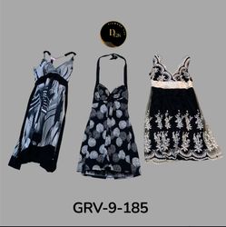 Stylish Black & White Poly Dress – Iconic Y2K Ward..