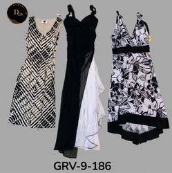 Classic Black & White Print Poly Dress – Timeless ..