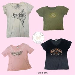 Camiseta Gráfica Y2K Harley Davidson – Estilo Vint..
