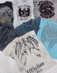 CR5213 ヴィンテージレトロゴシックスカルグラフィックTシャツ