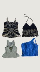 Y2k Baddie Girls Beaded Tops (M-118)