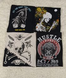 T-shirt con stampa di scheletro