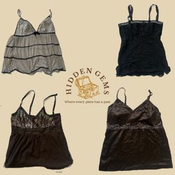 Y2K erdige Töne Cami Tops (HG-051)