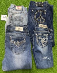 Miss me rock revival and true religion woman’s fla..