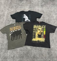 Vintage Band Tee Bundle – Beatles, Bowie & Bob