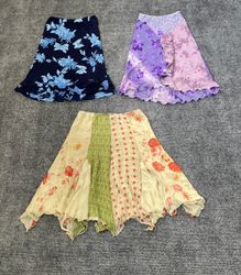 Y2K Sheer Floral & Boho Skirt Bundle