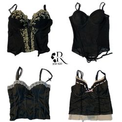 Y2K Black gothic corset (820)
