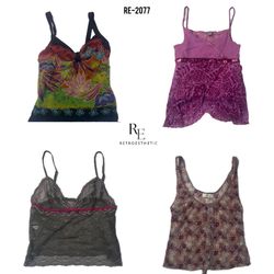 Y2k Pink era cami tops 2077