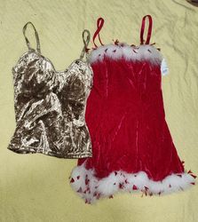 Y2K velvet cami top