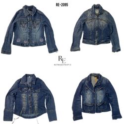 Y2K Unique Denim Jacket (RE-2095)