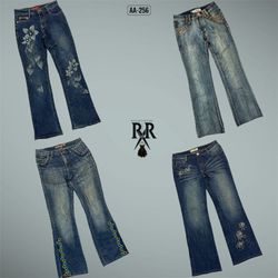Y2K The Unique Embroidery Denim Jeans (AA-256)