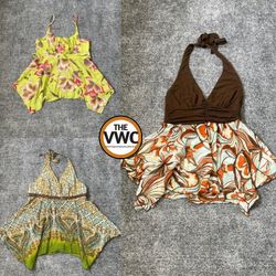 Y2K Handkerchief Halter Top Pack | Festival Babe E..