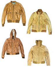 Authentic Y2K Cream Leather Utility Jacket - Early..