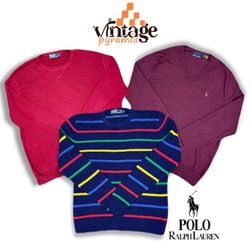 VPX118 Ralph Lauren Rundhals-/V-Ausschnitt-Pullove..
