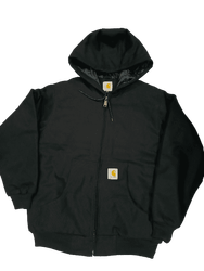 Carhartt Rework style black hooded jackets