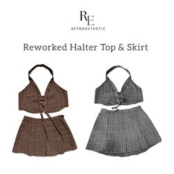 Haut et jupe en laine retravaillés (AW24)