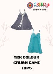 CR2714 Y2K Colour Crush Cami Tops - 12 Pcs