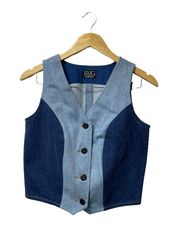 Colete de Patchwork de Denim Reutilizado