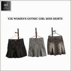 Y2K GONNE MIDI GOTHIC DA DONNA - 08 PEZZI