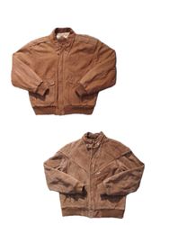 Suede bomer jackets