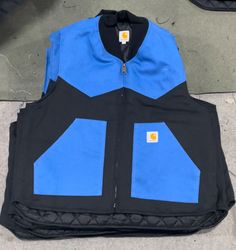 Carhartt rework style blue&black vests