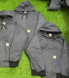 Carhartt Style Graue umgearbeitete Kapuzenjacken
