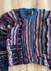 AW24 VIP AFTERLIFE Upcycled Coogi style 3D sweater..