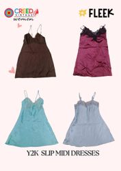 CR3427 Y2K Slip Middi Dresses - 10 Pcs