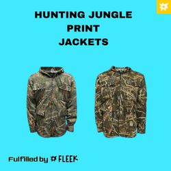 Hunting Jungle Print Jacket & Vest