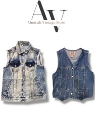 Colete de denim lindo Y2K