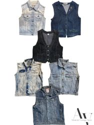 Belo colete de denim Y2K