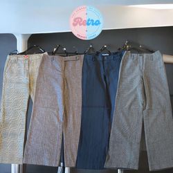 Y2K Vintage Arbeitsfrauen Schlaghosen: 8 Teile