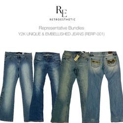 Y2K Unique & Embellished Jeans (RERP-001)