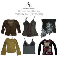 Y2K Mix Tops(Cami,Mesh & Long Sleeves) (RERP-004)