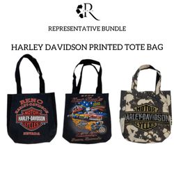 Reworked Harley Davidson Tote Bag