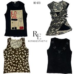 Y2K Gothic Mix Tops (RE-673)
