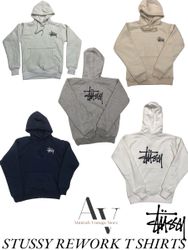 Moletons STUSSY de cores mistas (estilo rework)